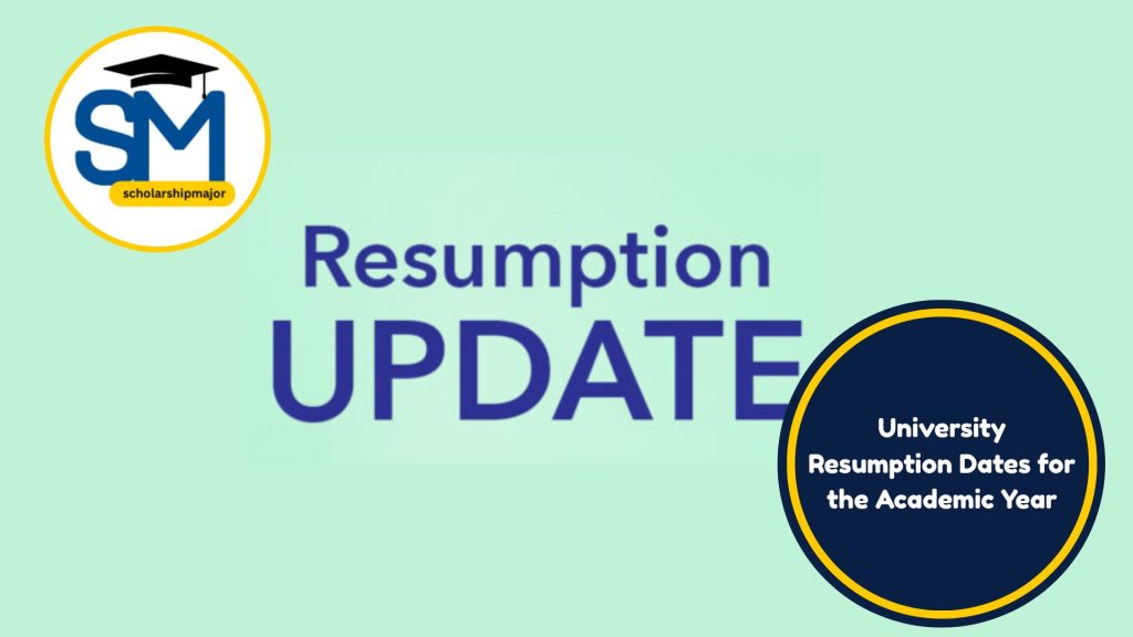 University Resumption Dates for 2026 Academic Year
